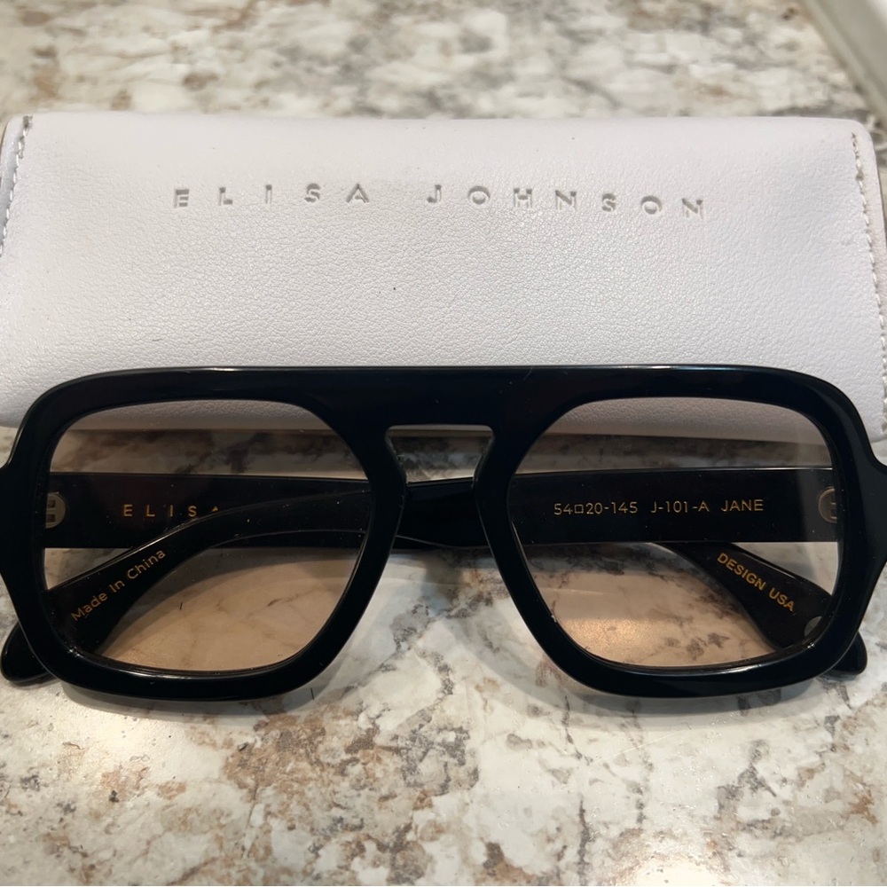 Elisa Johnson Black Sunglasses
